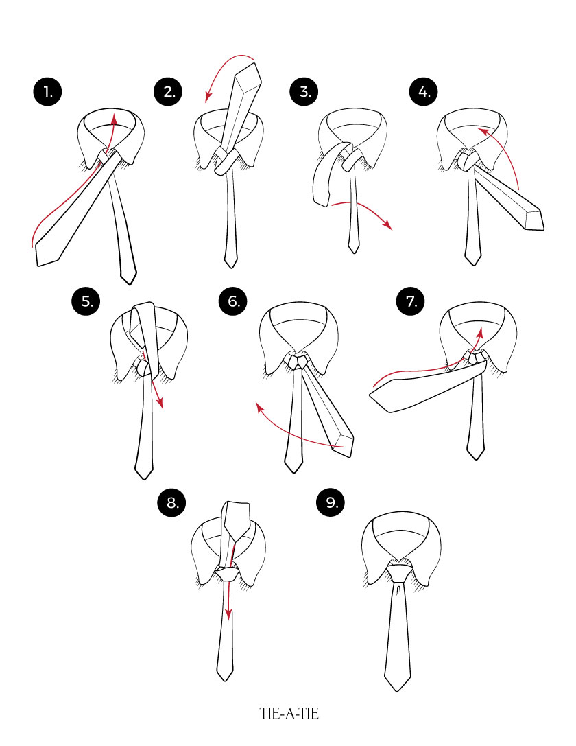 Windsor knot tie a tie