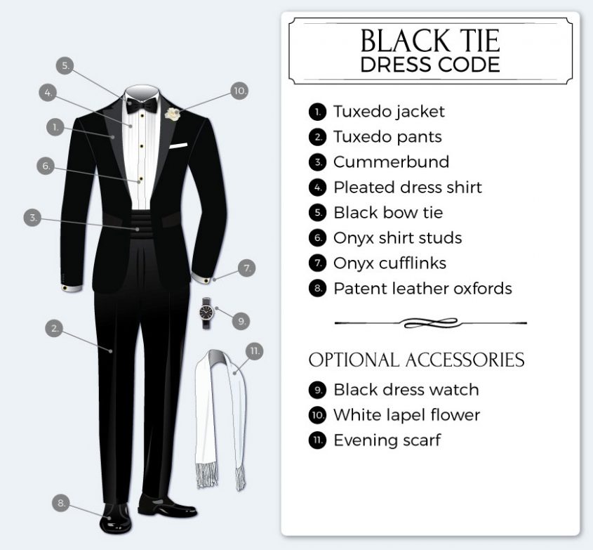 black tie preferred wedding attire