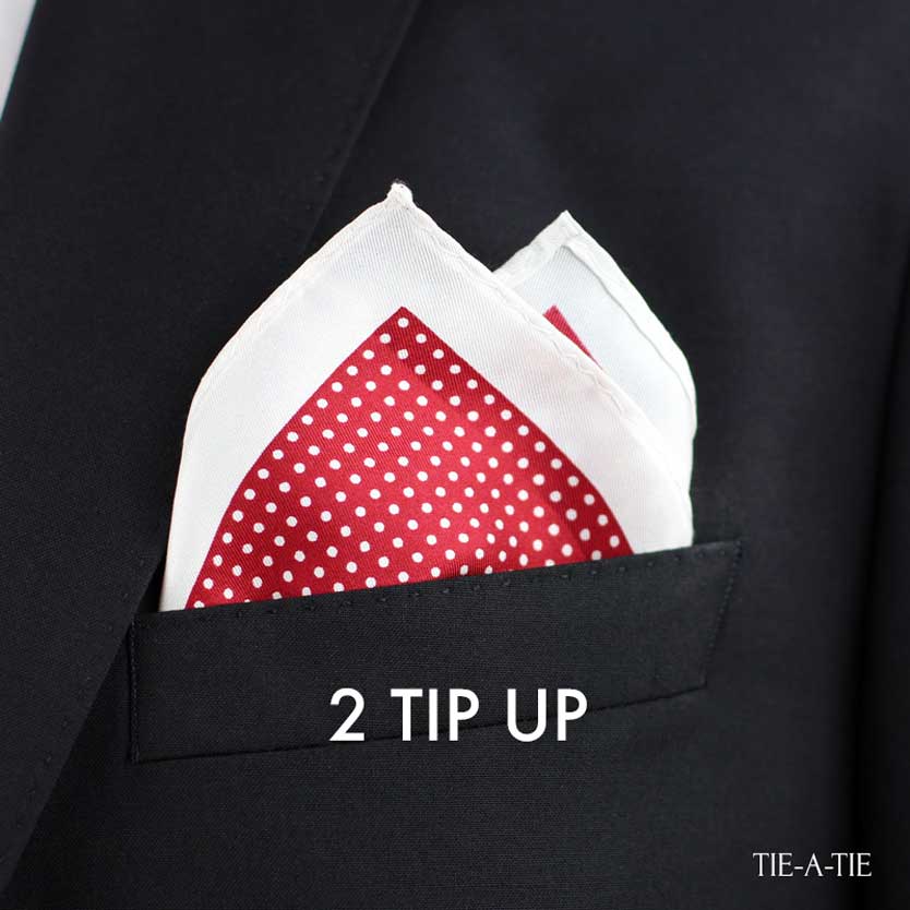 2 Tip Up Pocket Square Fold