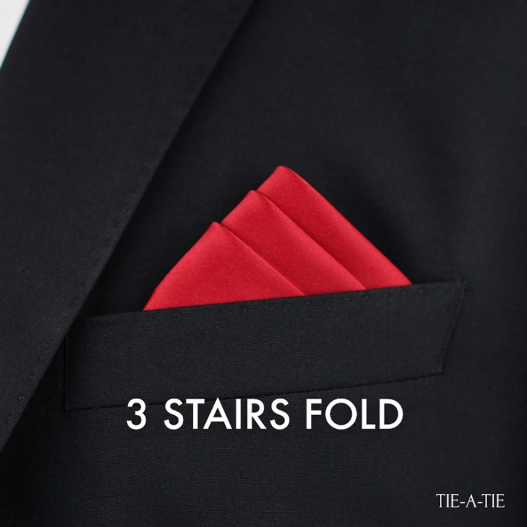 Three Stairs Pocket Square Fold