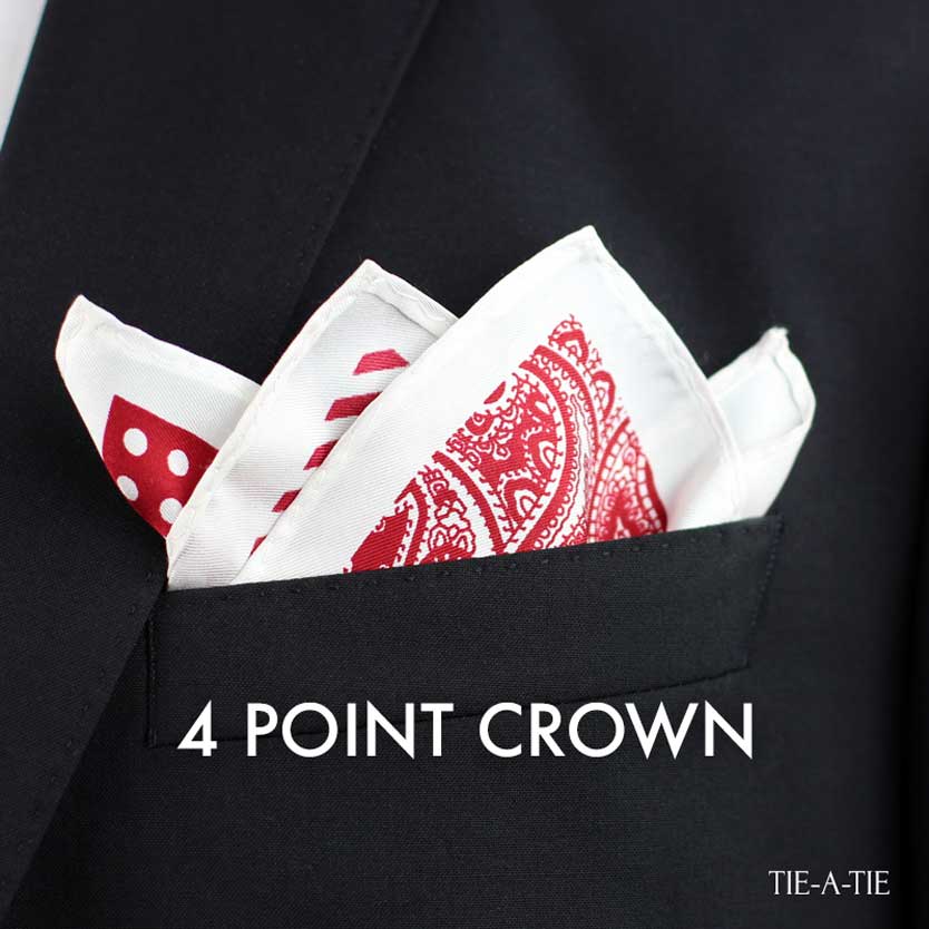 4PointCrown pocket square fold