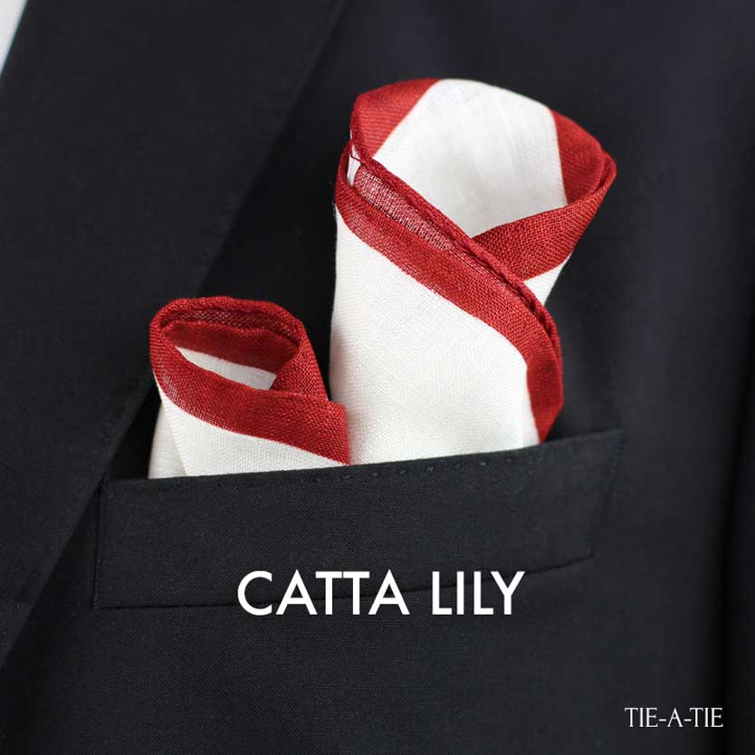 Catta Lily Pocket Square Fold