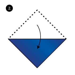 Mountain pocket square fold