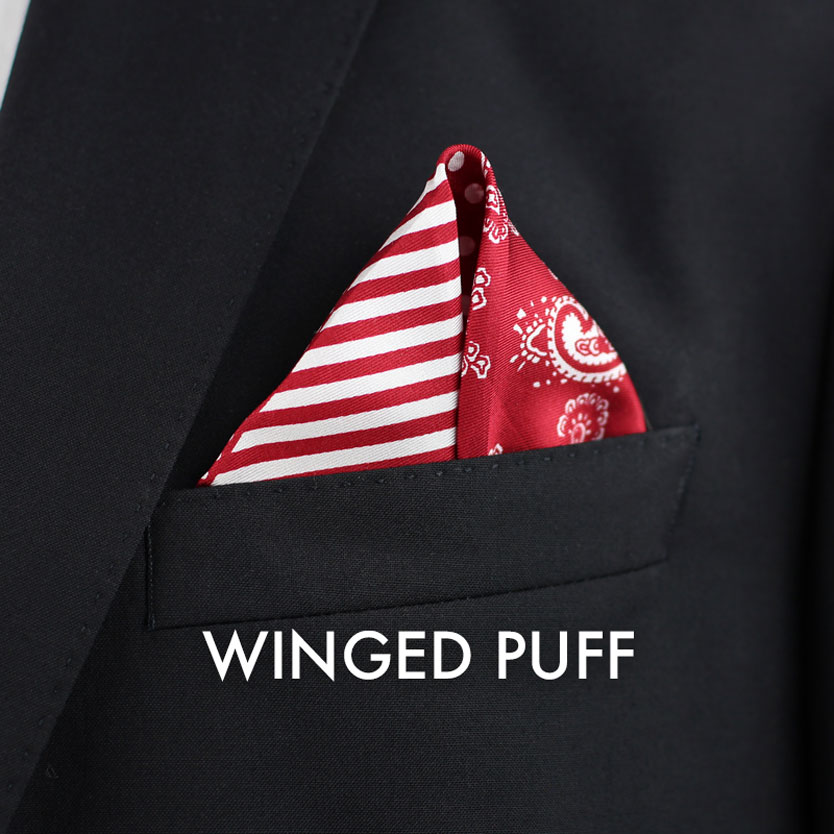 winged puff pocket square fold