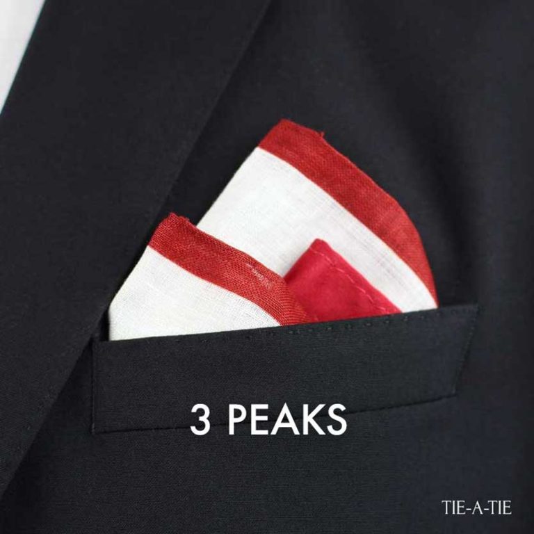 Three Peaks Pocket Square Fold
