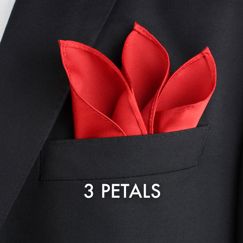 3 Petals pocket square fold