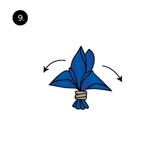 Handkerchief Folds Fleur de Lis How to