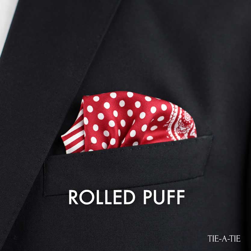 Rolled Puff Pocket Square Fold | Tie-a-Tie.net